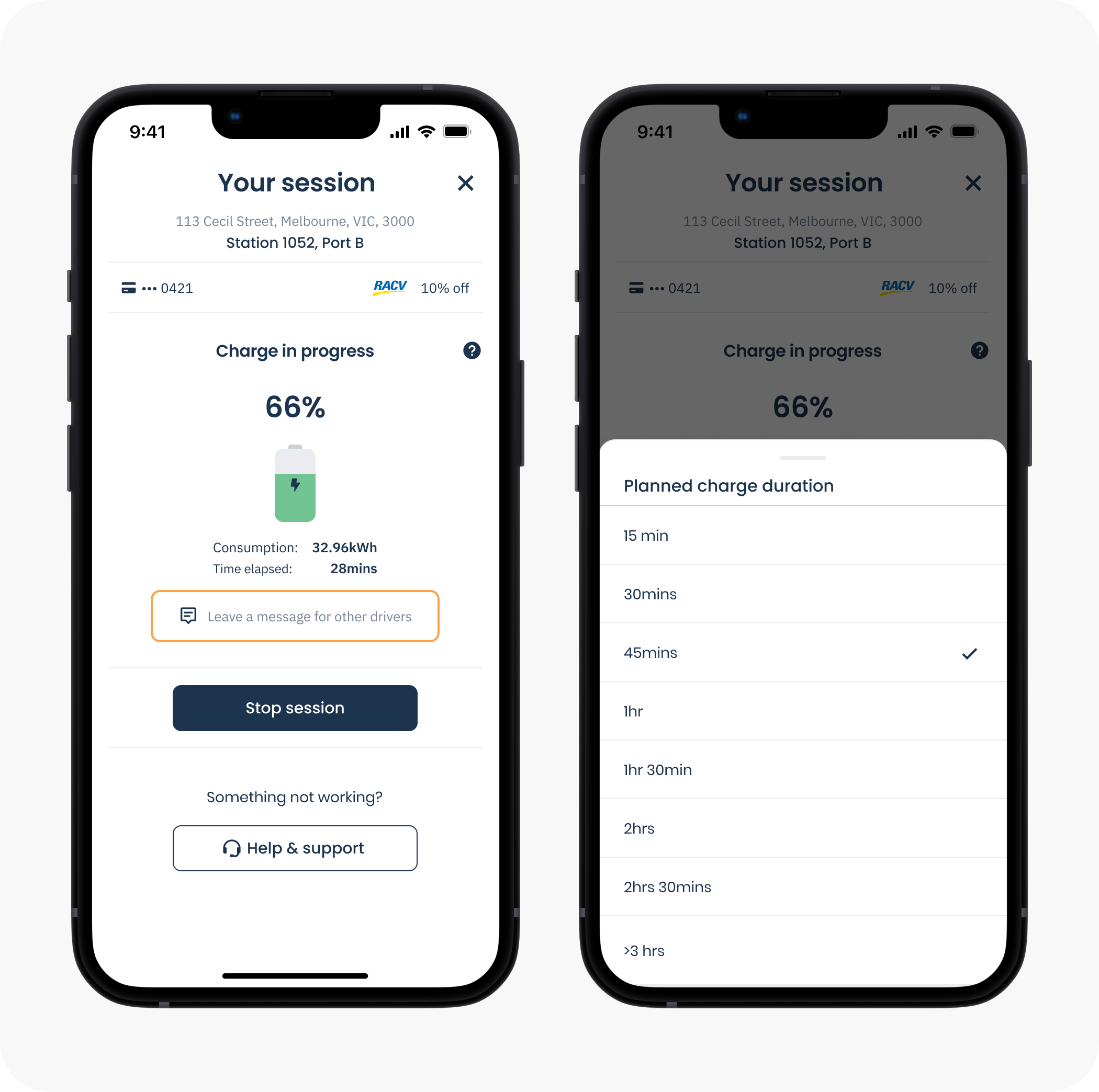 Station usage and driver message – Chargefox Pty Ltd