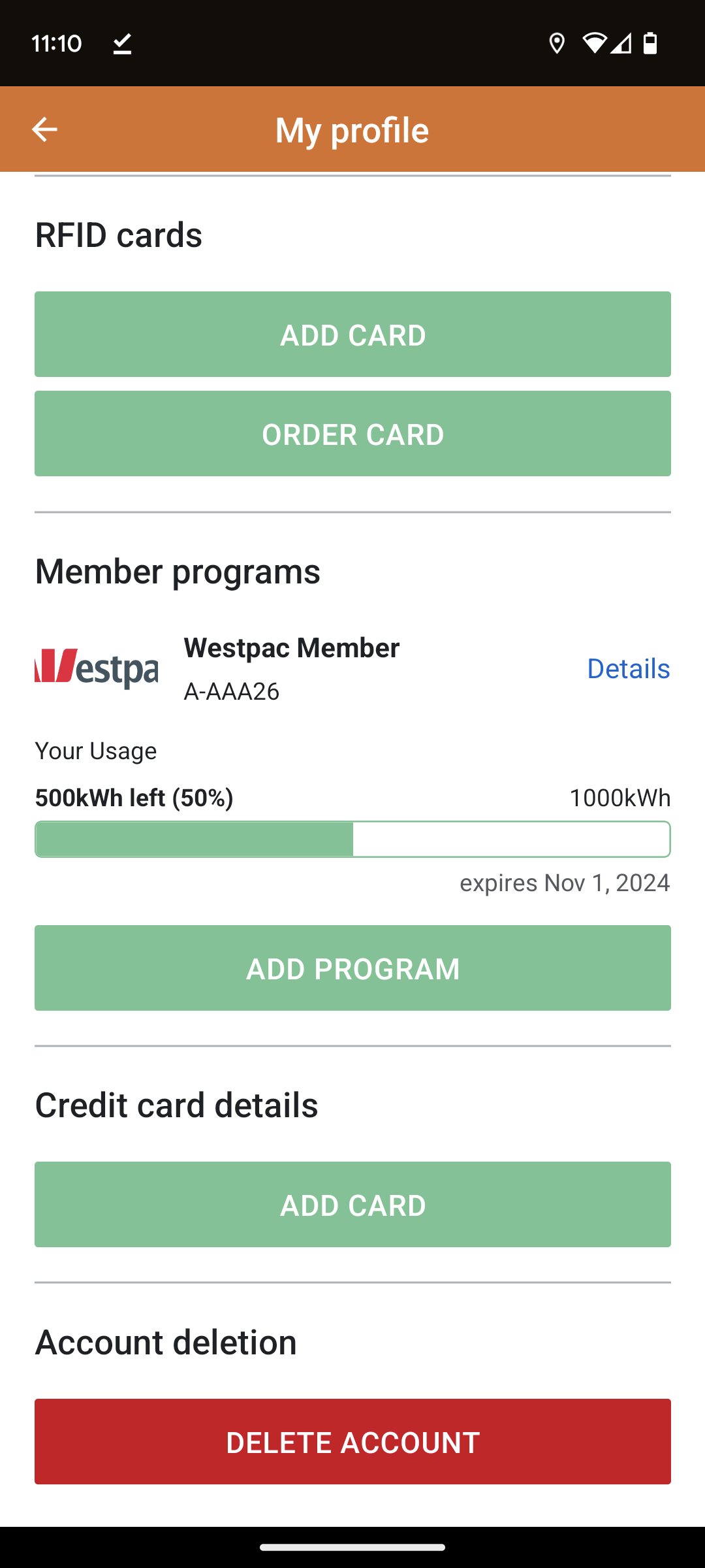 How to view your charge pack usage Chargefox Pty Ltd